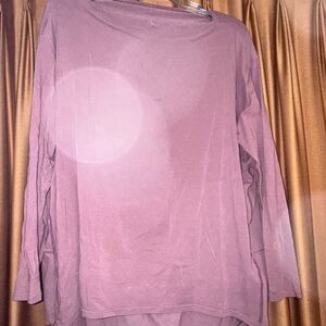 Lululemon Athletica Purple 3/4 Sleeve Boxy Blouse